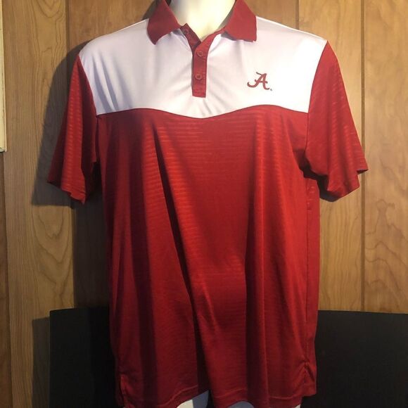 Alabama Crimson Tide men’s large short sleeve shirt. Red and white. Collared. - Picture 1 of 5